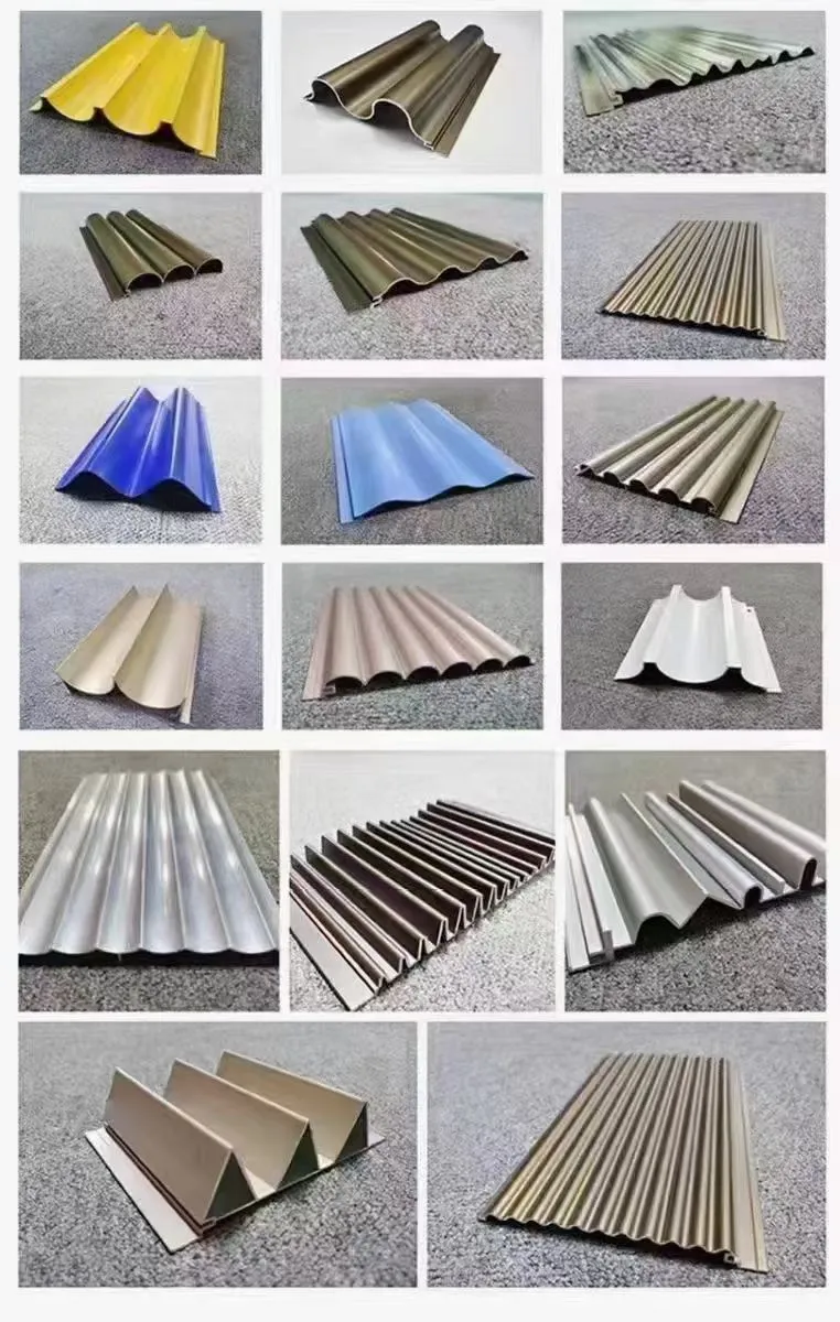 Various styles of wavy aluminum alloy moulding, different wave shape aluminum trim for facade decoration