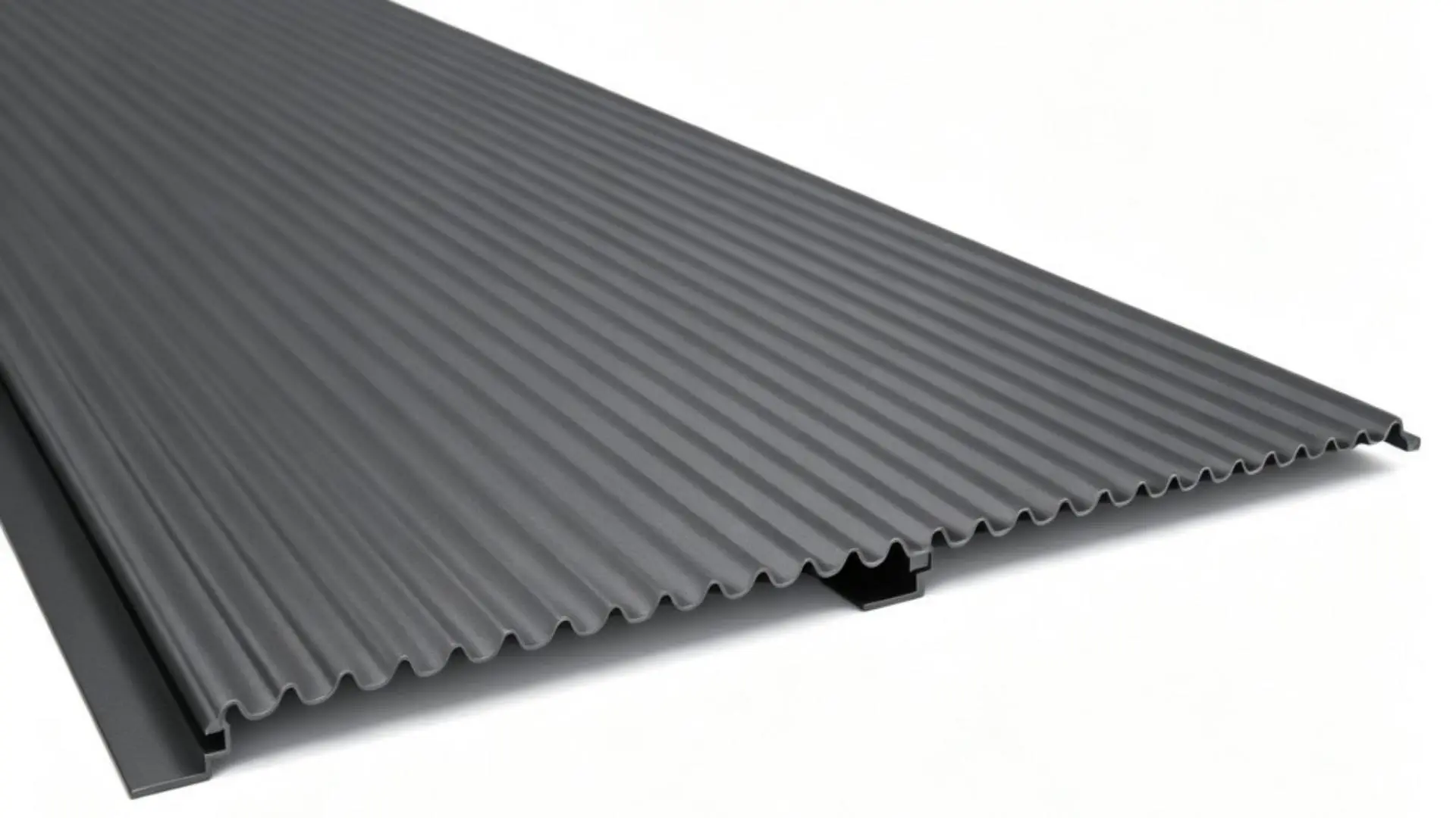 Fine grain curved aluminum profile, custom wave shape, thickness & coating color