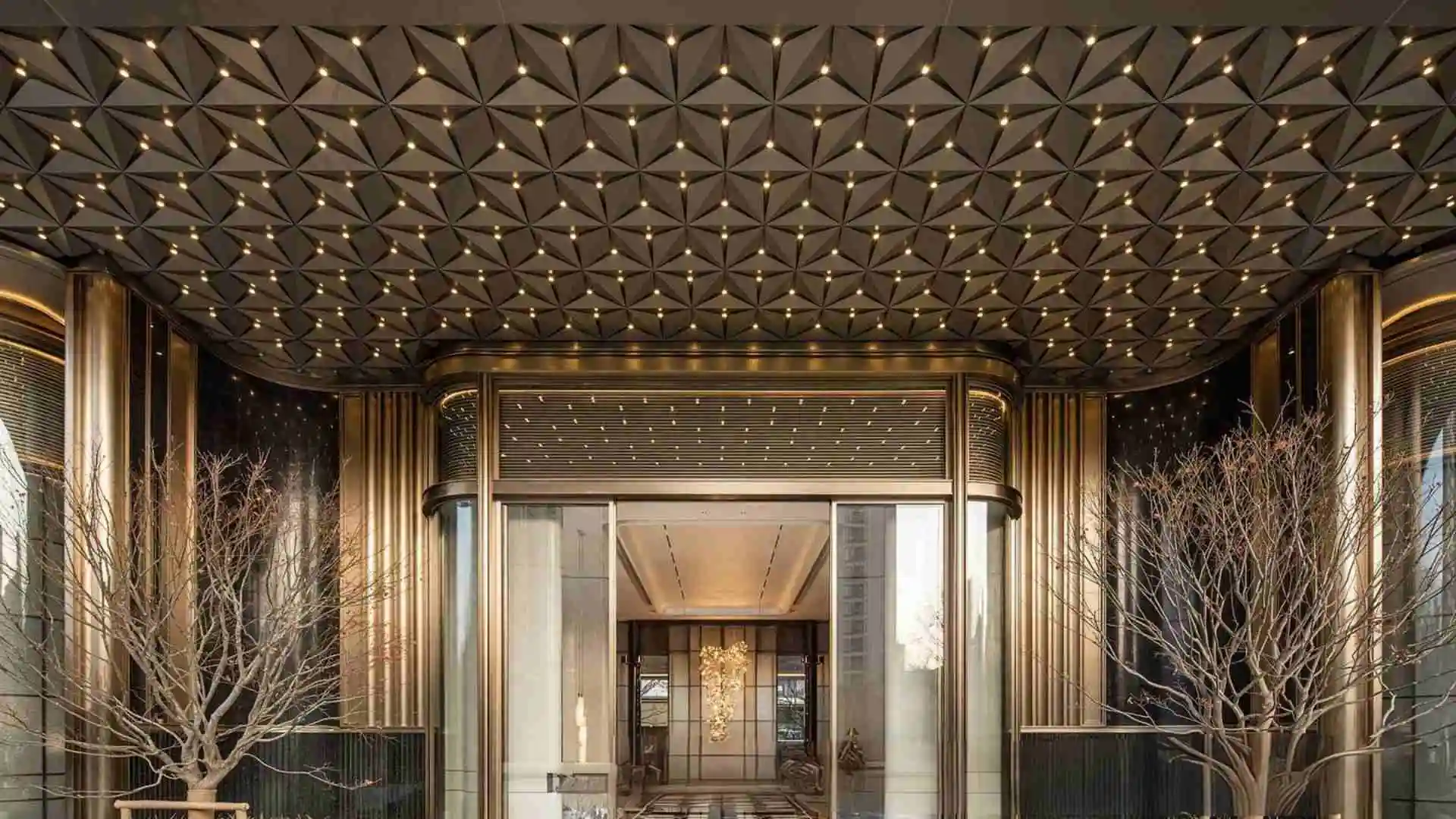 Petal shaped aluminum ceiling, custom 3D artistic aluminum ceiling panel for hotel lobby, shopping mall, PVDF fluorocarbon coating, fireproof decorative metal ceiling
