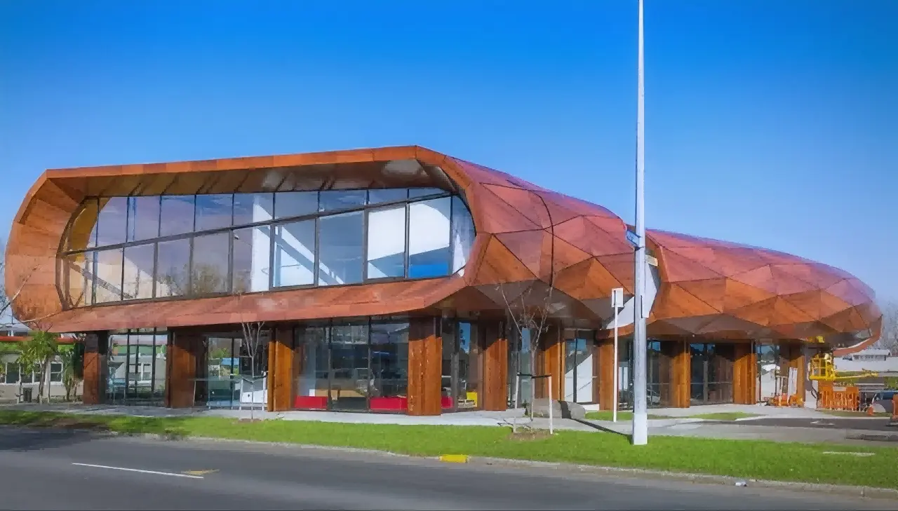 Wood grain aluminum panel exterior wall decoration