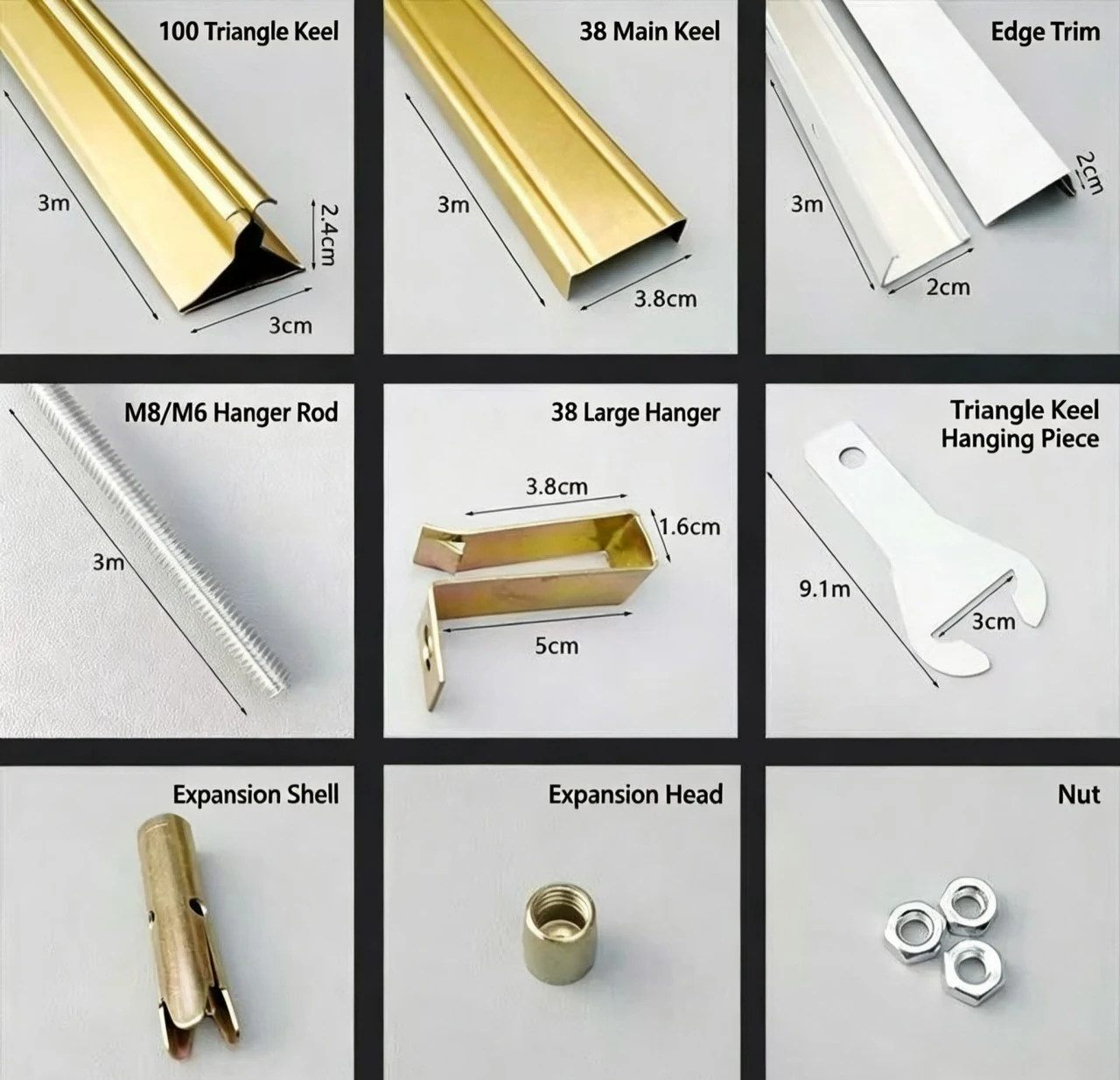 Aluminum ceiling panel accessories Aluminum ceiling panel accessories