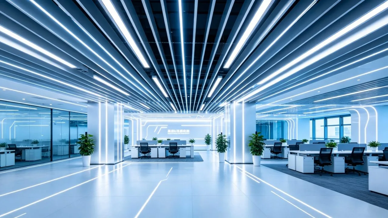 Acoustic-Performance Aluminum Linear Baffle Ceiling System Acoustic-Performance Aluminum Linear Baffle Ceiling System