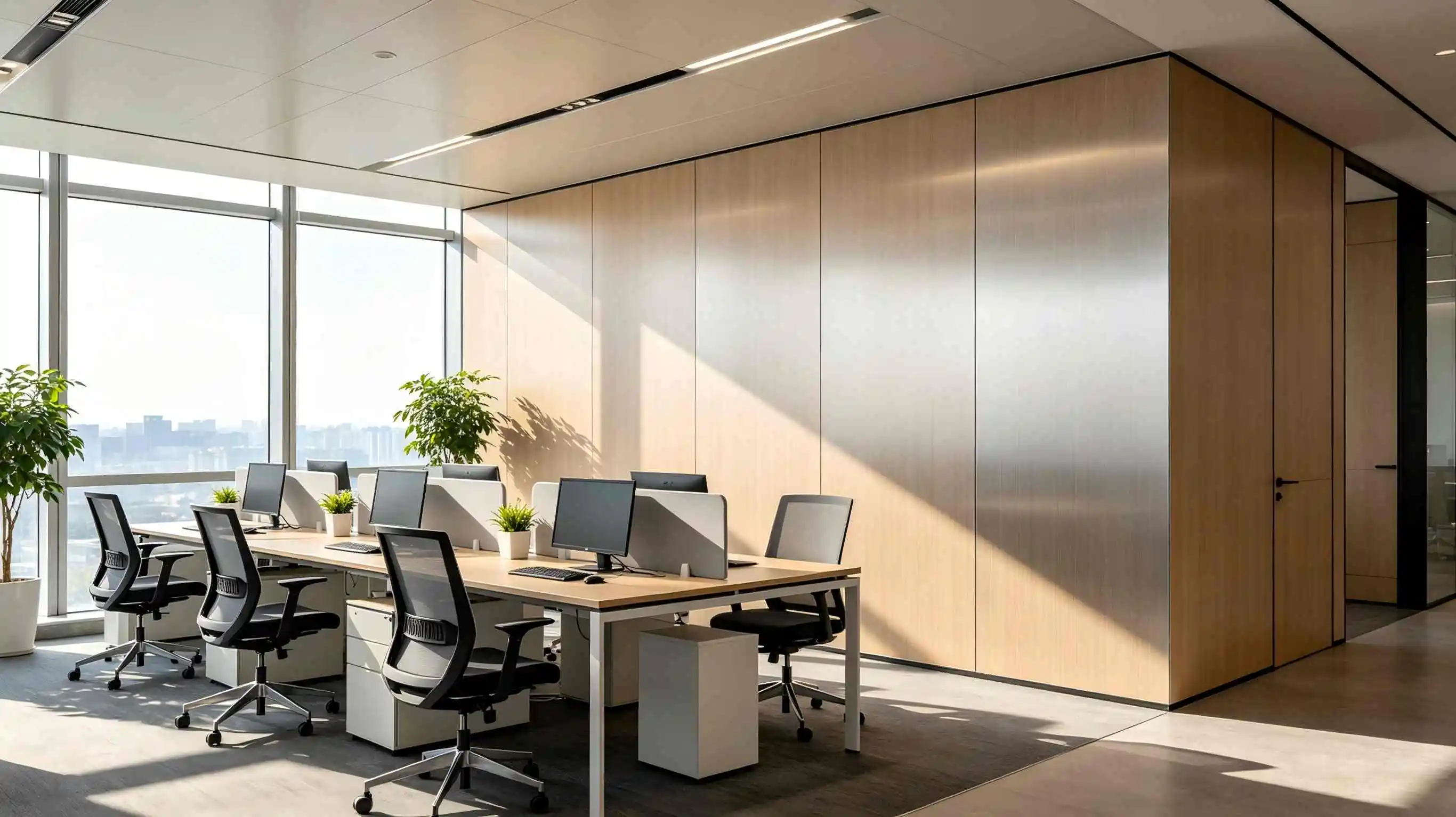 The wood grain honeycomb panel looks more natural
