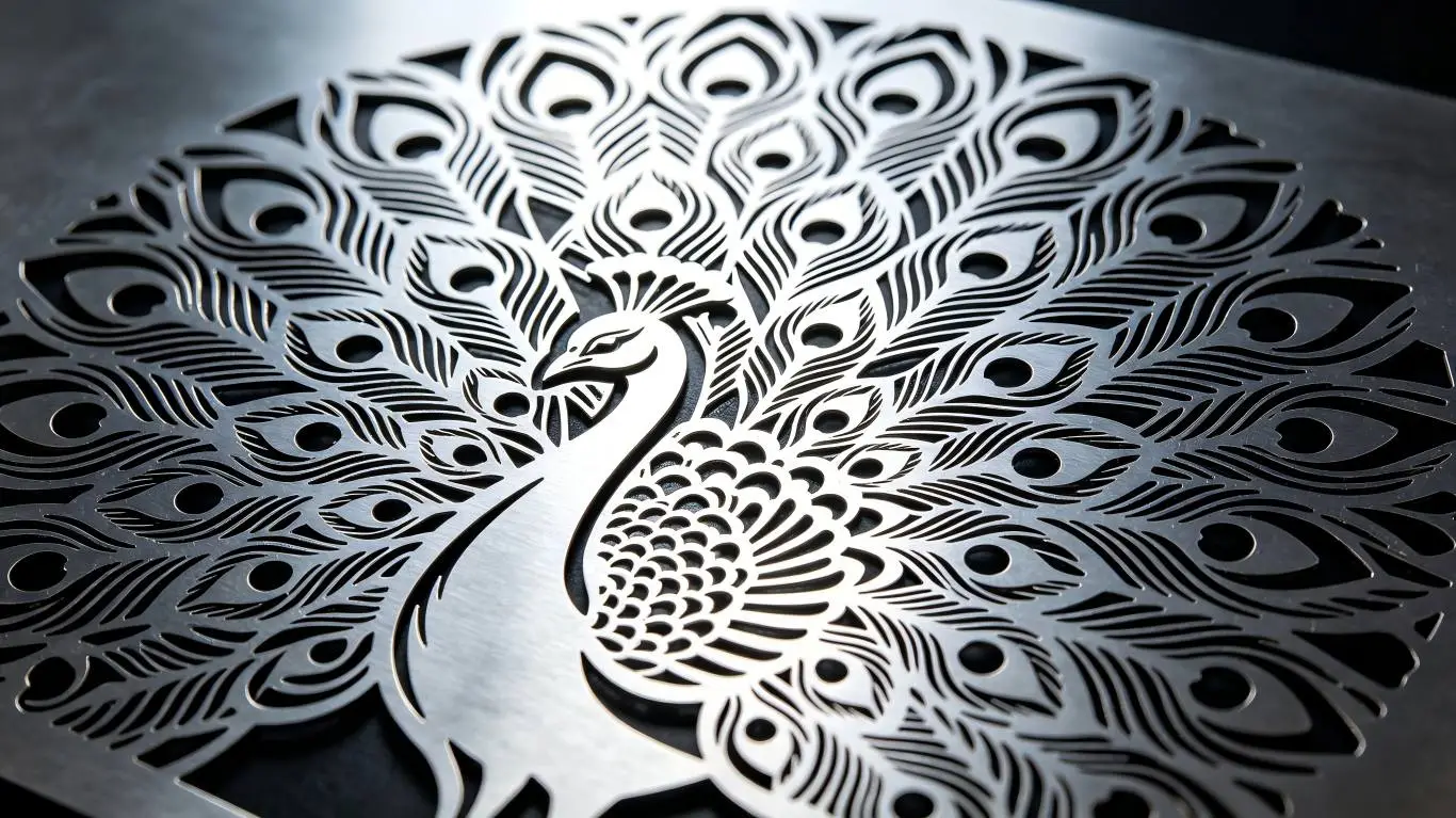 Laser engraving of aluminum plate patterns