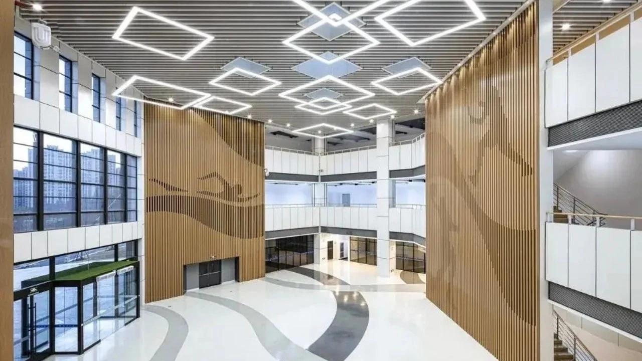 full custom aluminum baffle ceiling, any size width height length custom aluminum baffle