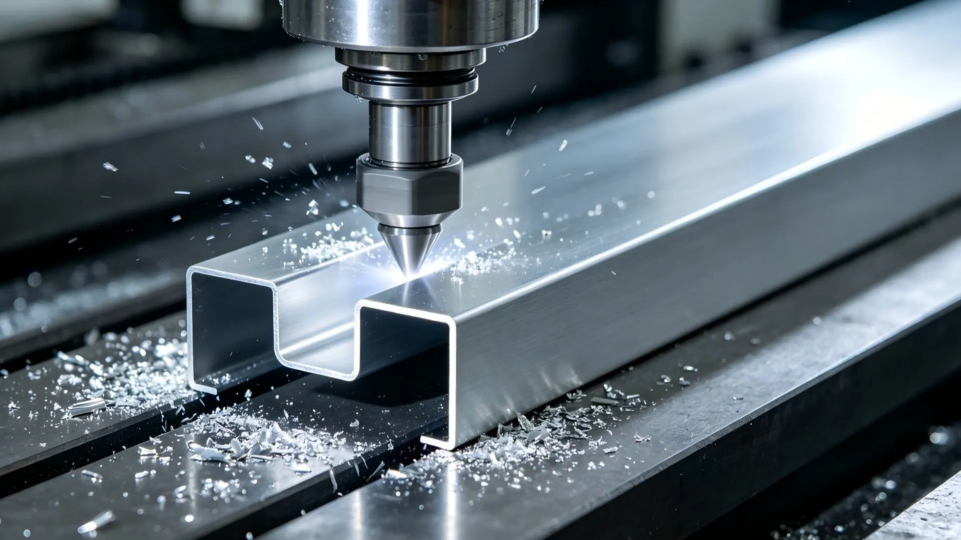 U shape aluminum baffle ceiling edge cutting detail close-up U shape aluminum baffle ceiling edge cutting detail close-up