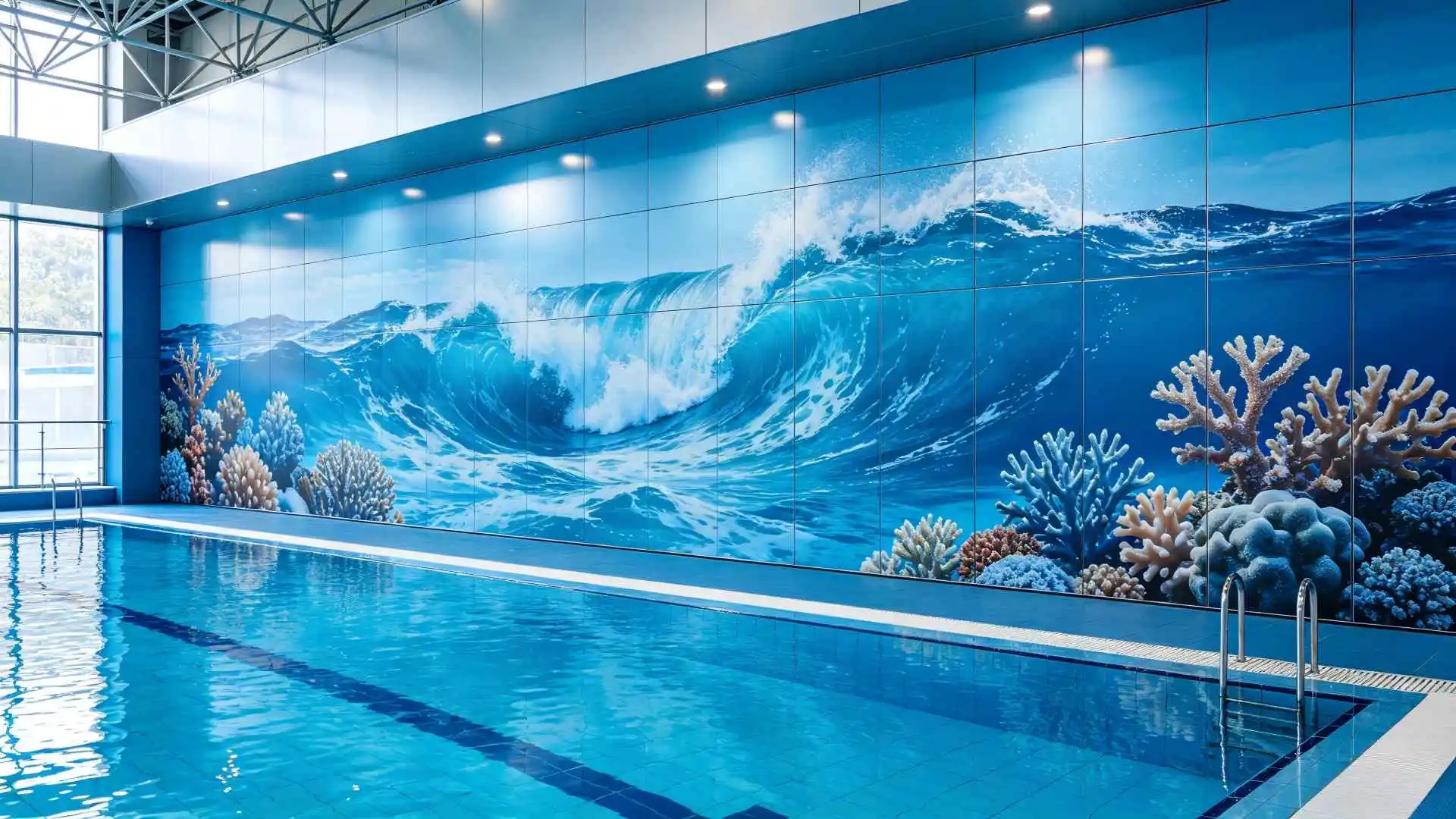 High-definition UV-printed aluminum wall panels - interior real-life photos