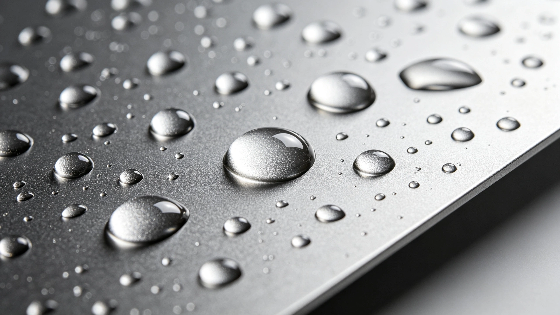 Lotus effect self-cleaning nano aluminum panel water droplet