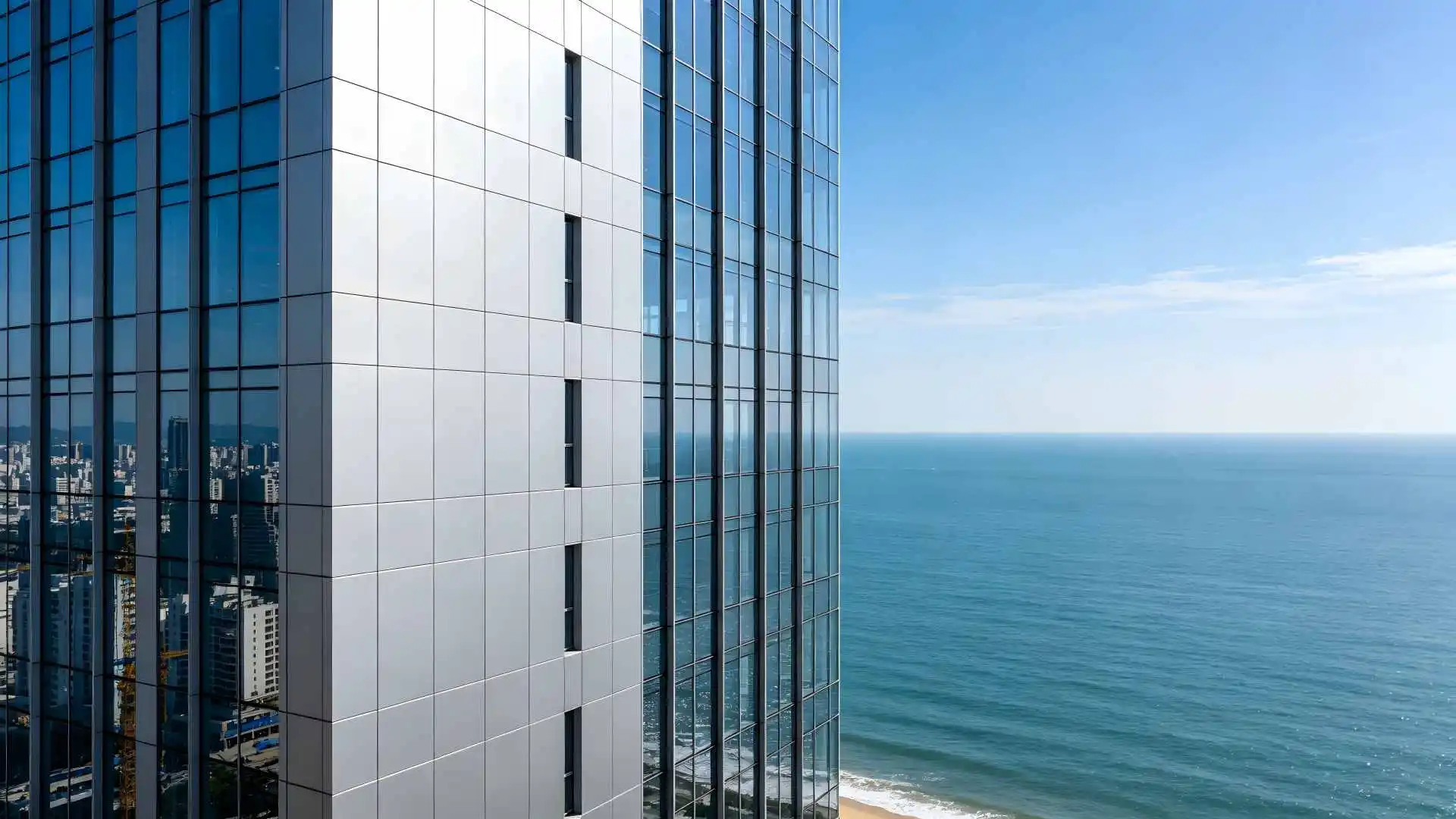 Coastal high-rise self-cleaning nano aluminum facade project
