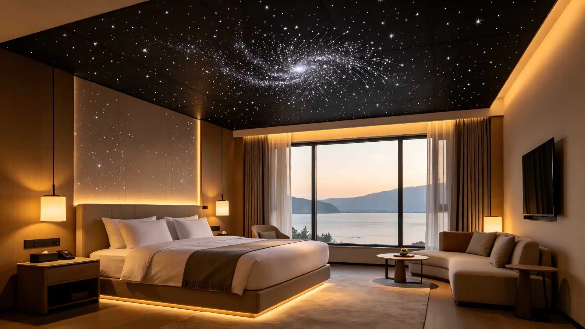 Aluminum honeycomb star ceiling hotel star theme room Aluminum honeycomb star ceiling hotel star theme room