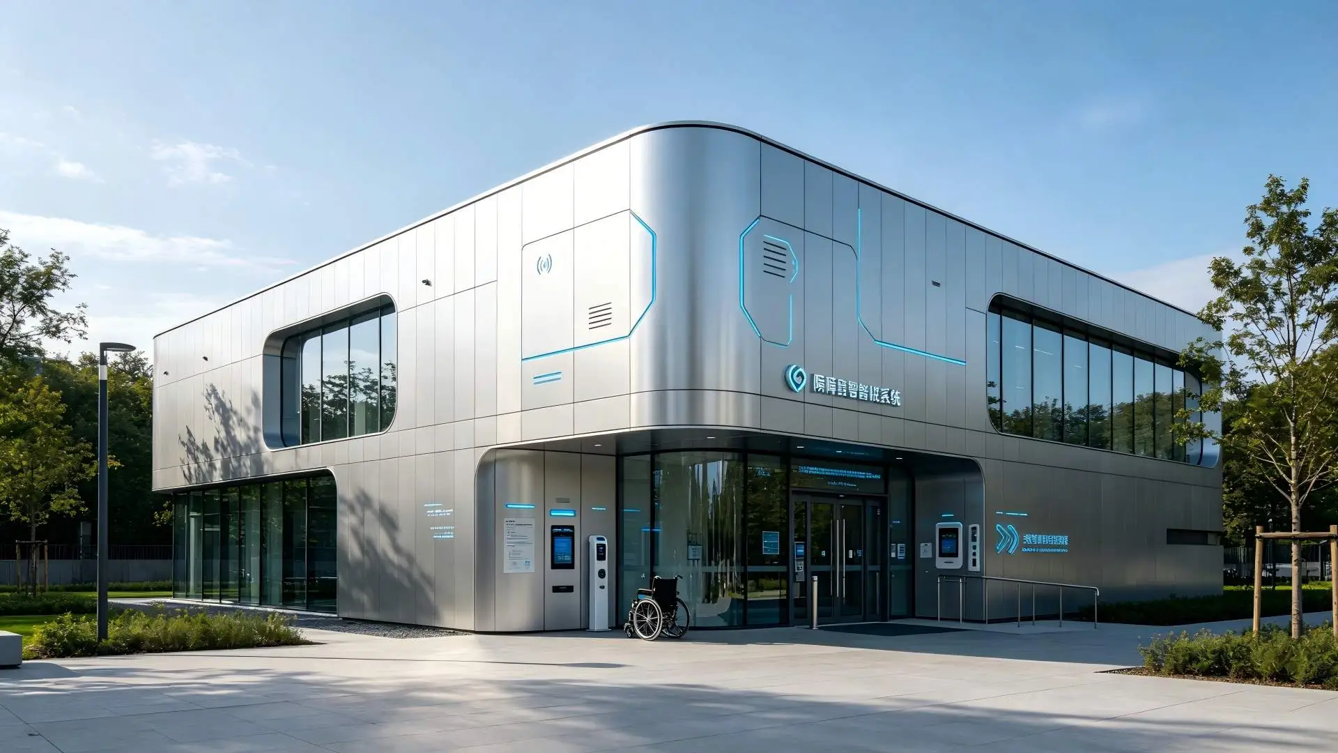 tech-inspired aluminum curtain wall 