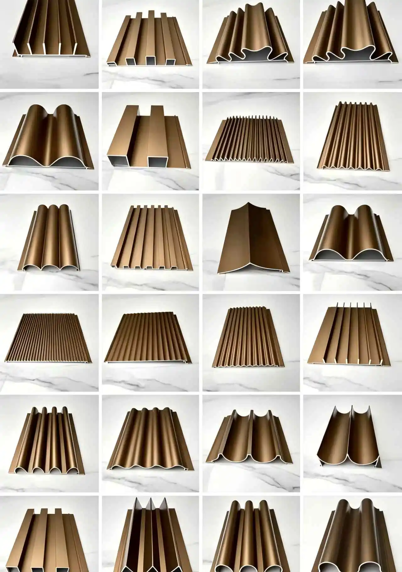Wavy aluminum panels suitable for all types of hotel decoration, customizable