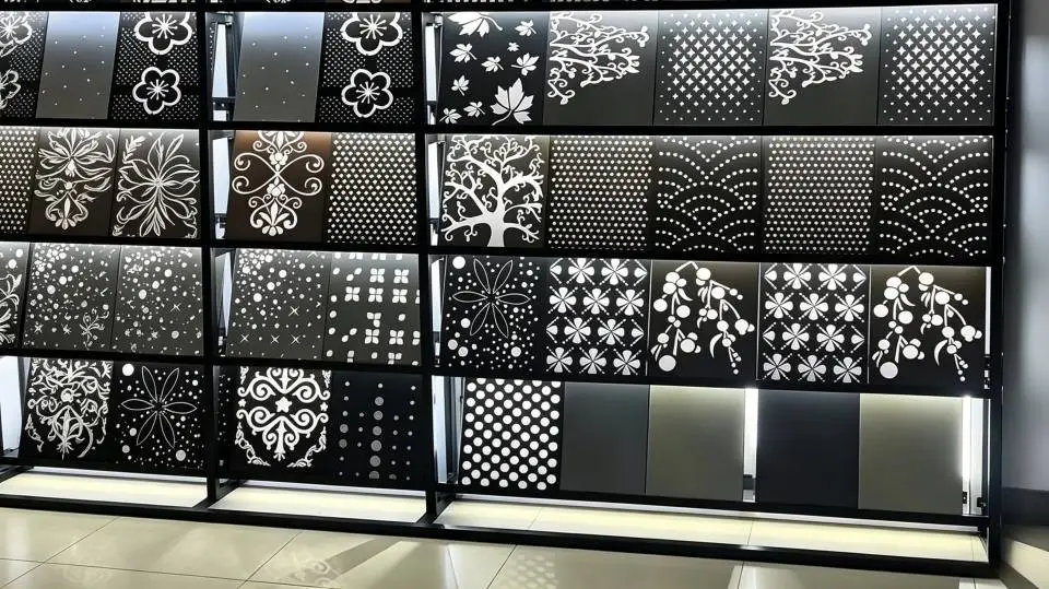 Custom illuminated aluminum panels with diverse pattern options