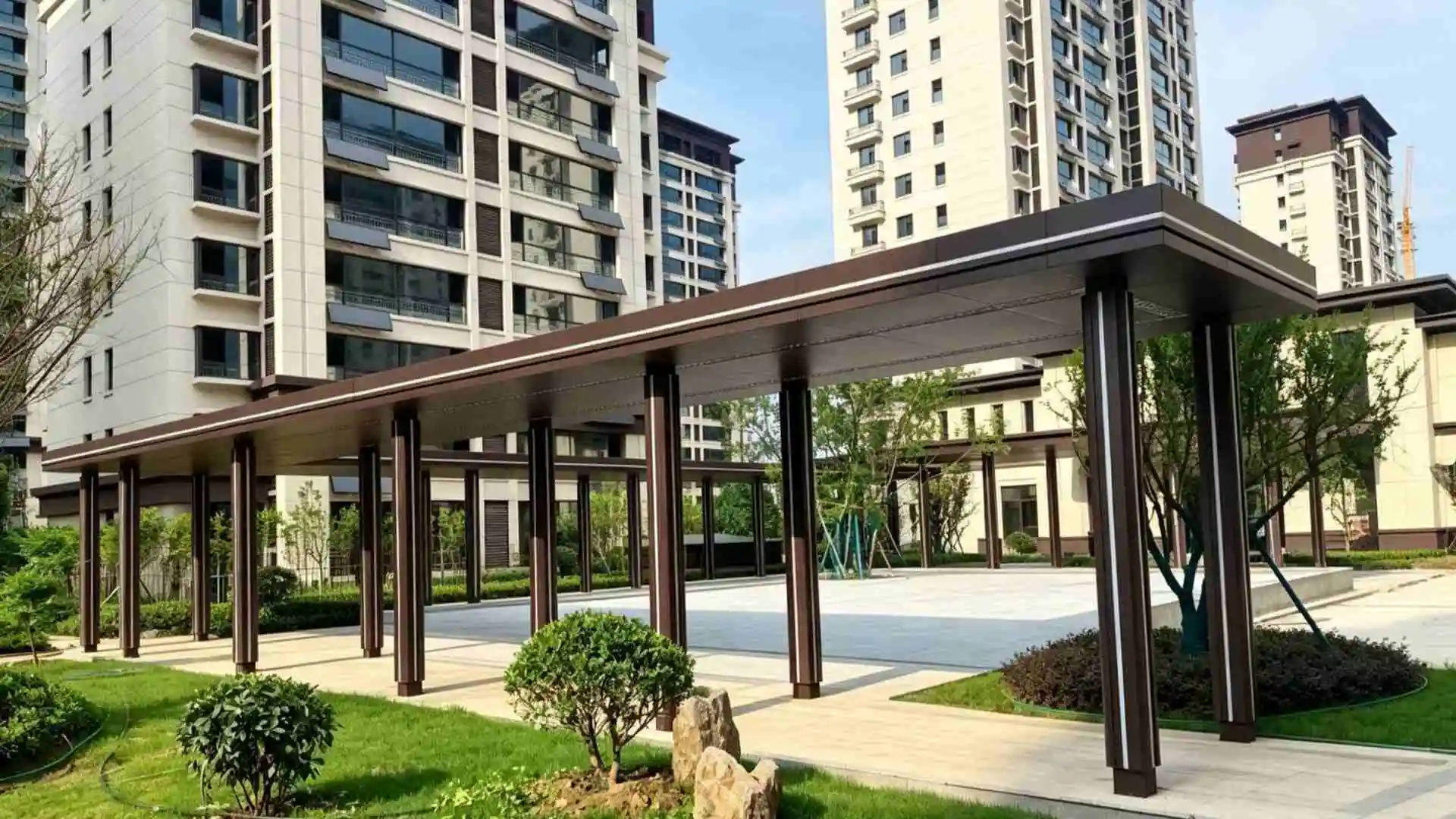 PVDF Fluorocarbon Coated Aluminum Alloy Sunshade Canopy