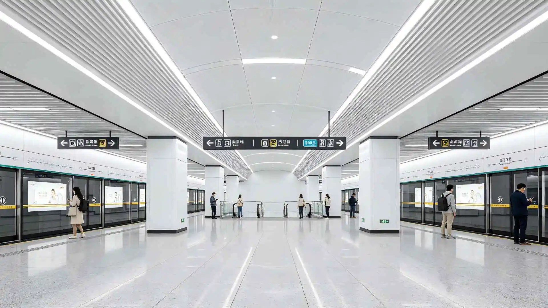 White 20mm aluminum honeycomb panel, subway station platform ceiling project