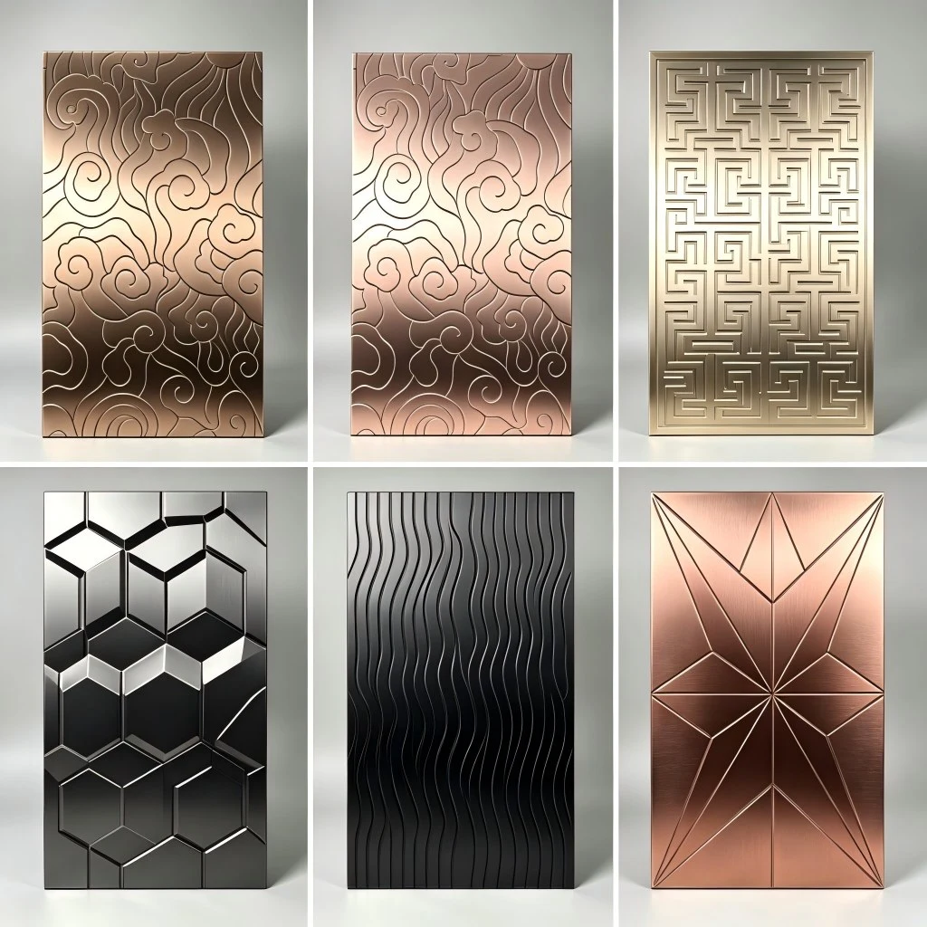Simple Elegant CNC Relief Aluminum Panels, Minimalist 3D Textured Facade Patterns