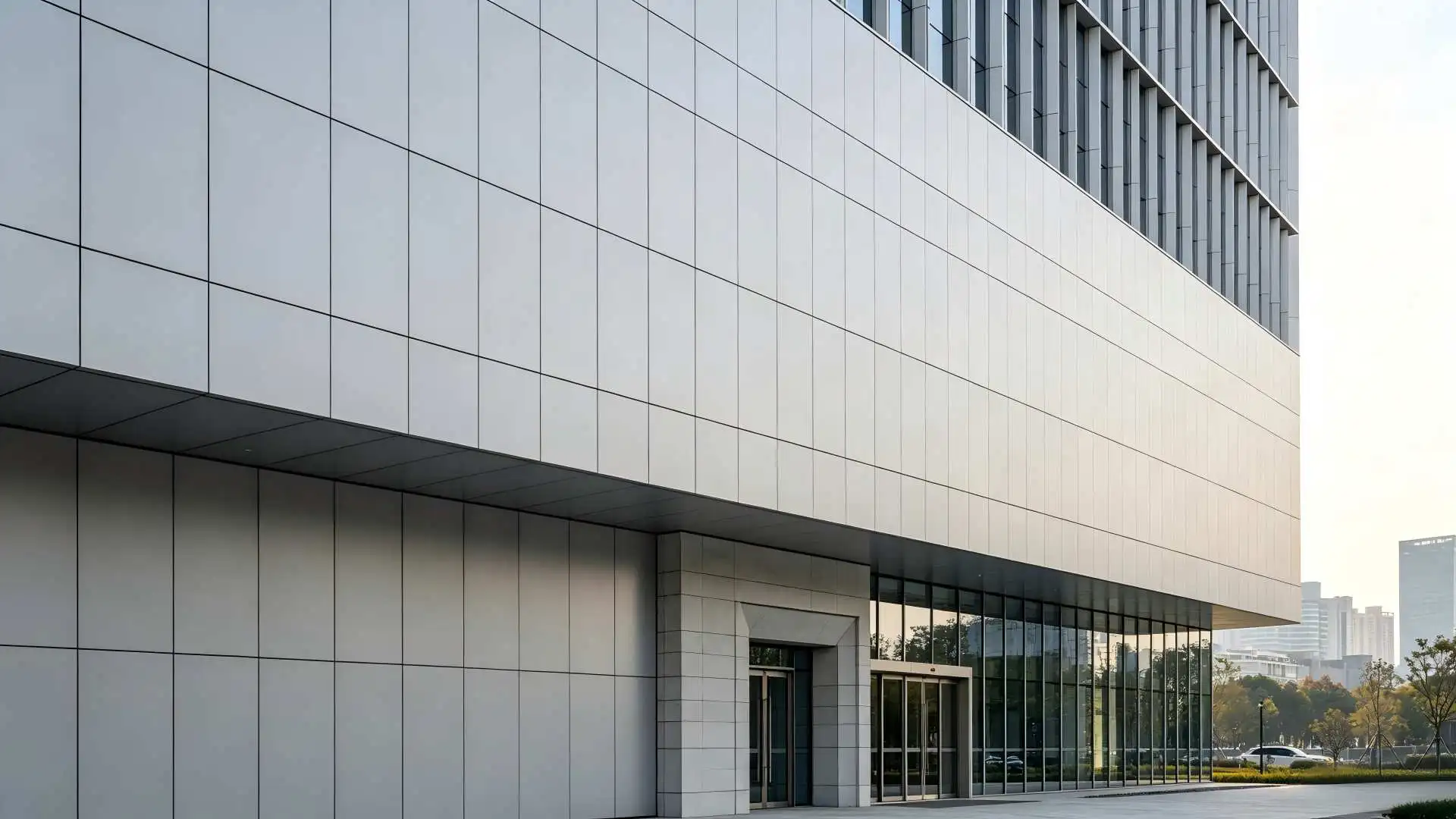 Finished Exterior Aluminum Veneer Facade Project Effect