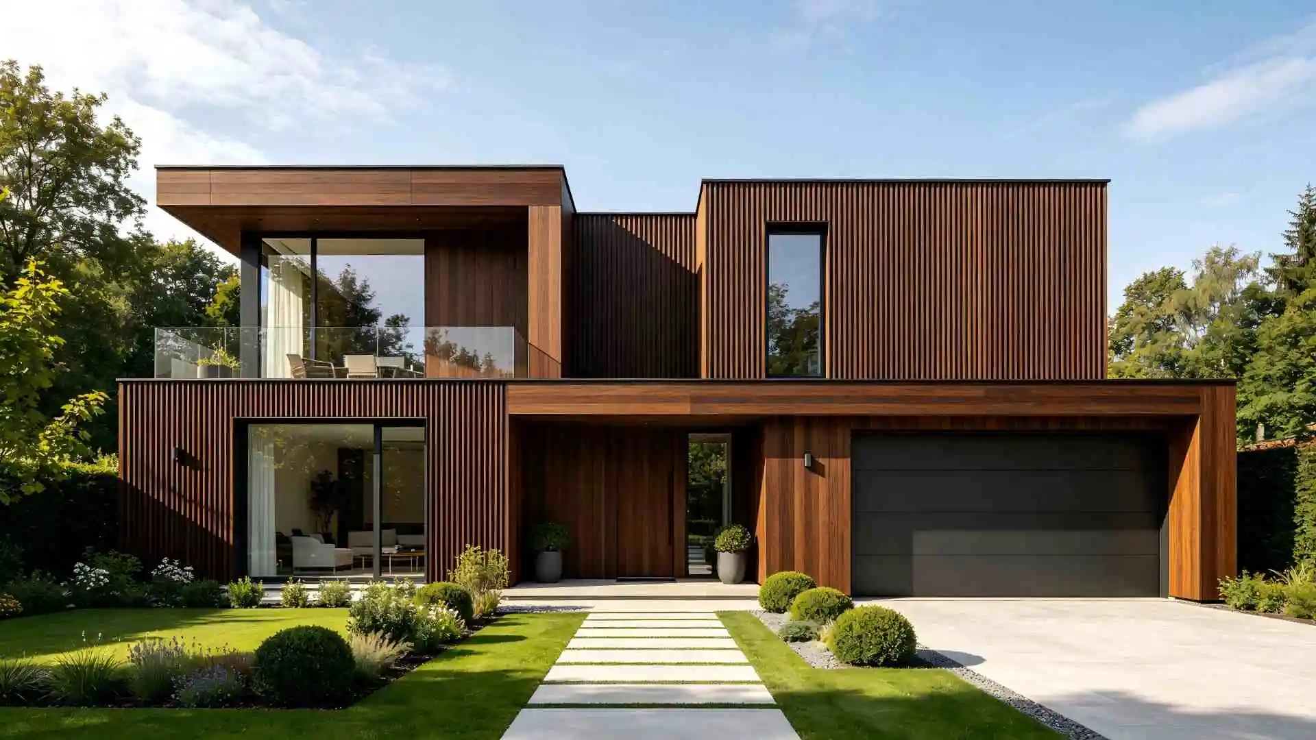 Modern Aluminum Fluted Wall Panel, Villa Exterior Facade Cladding
