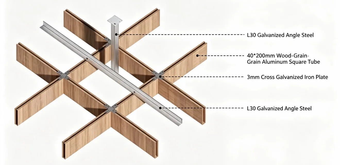 Installation Diagram of Aluminum Grid Ceiling