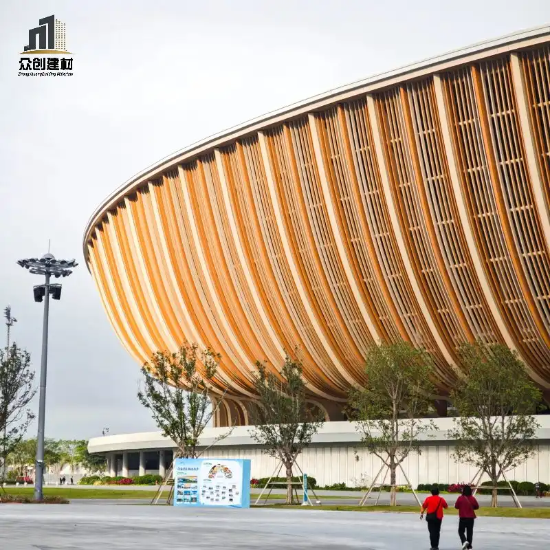 Curved Aluminum Strip Facade | Custom Architectural Curved Aluminum Cladding