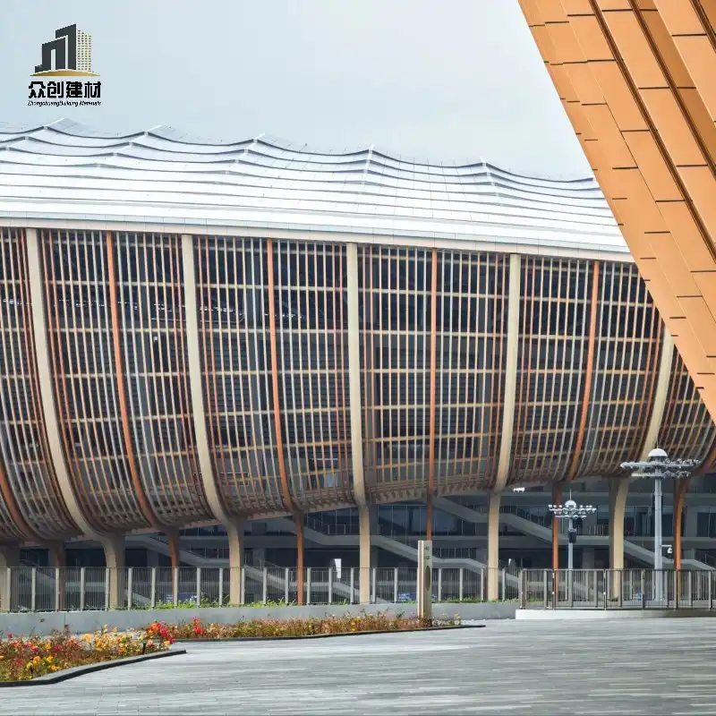 Curved Aluminum Strip Facade | Custom Architectural Curved Aluminum Cladding