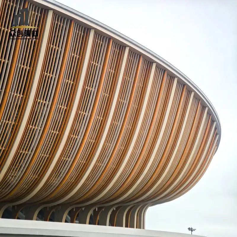 Curved Aluminum Strip Facade | Custom Architectural Curved Aluminum Cladding