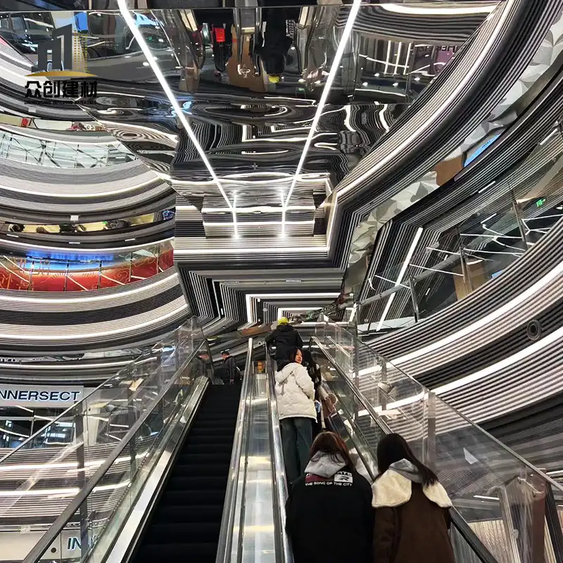 Aluminum Linear Ceiling Strips For Commercial Malls