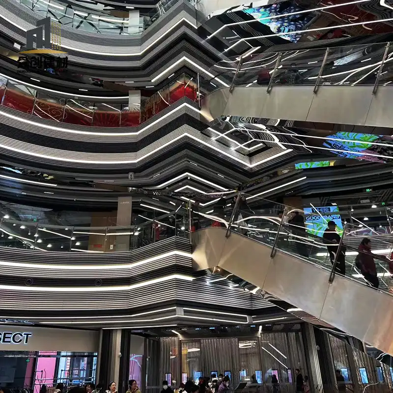 Aluminum Linear Ceiling Strips For Commercial Malls