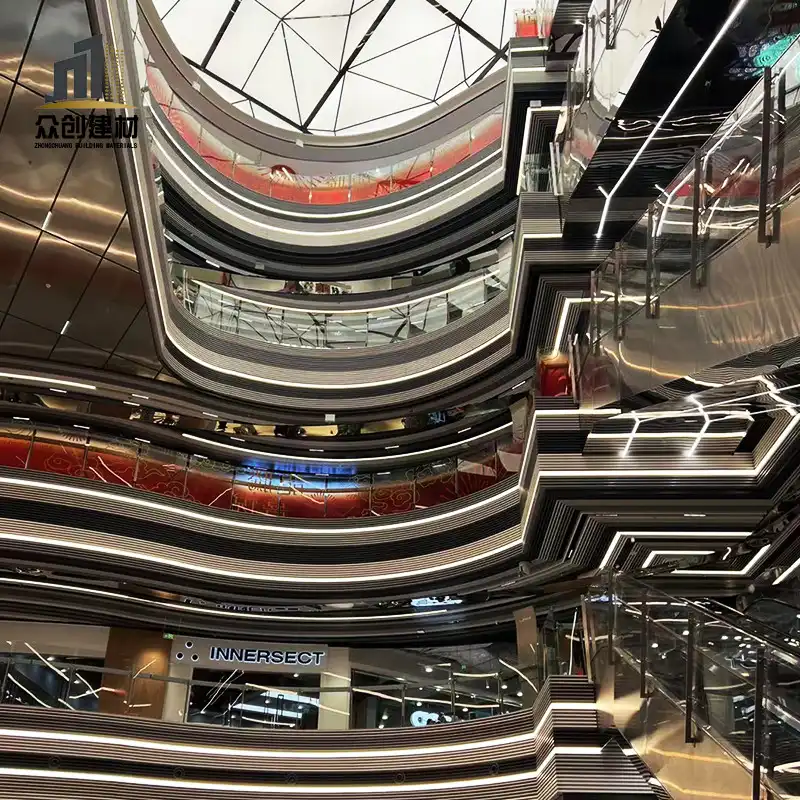 Aluminum Linear Ceiling Strips For Commercial Malls