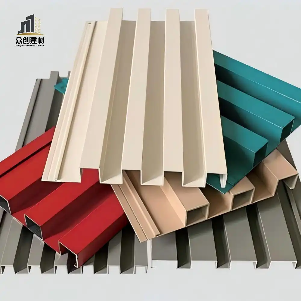 Wood Grain Aluminum Fluted Panel Wood Grain Aluminum Fluted Panel