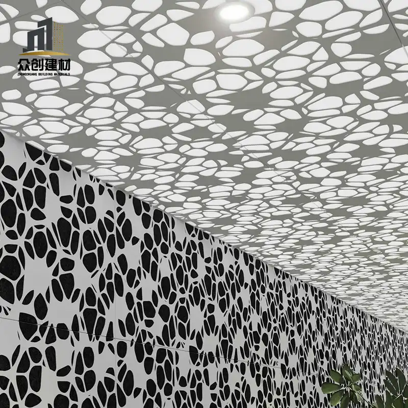 Aluminum perforated carved screen