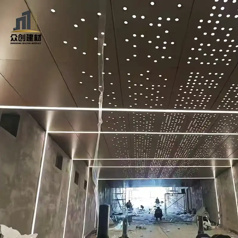 Aluminum Panel Star Ceiling | Custom Perforated LED Starry Sky Ceiling