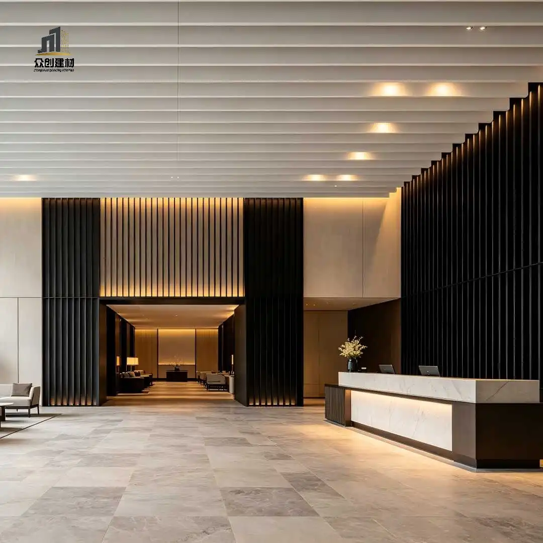 Powder Coated Aluminum U‑Channels | Suspended Linear Metal Ceiling Tiles Powder Coated Aluminum U‑Channels | Suspended Linear Metal Ceiling Tiles