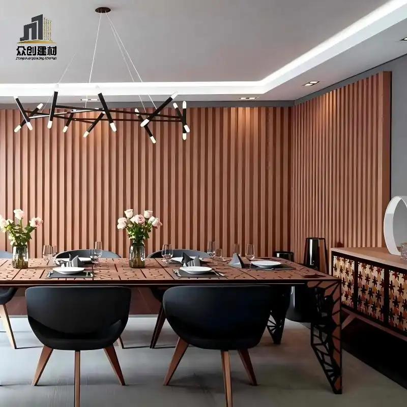 Wood Grain Aluminum Fluted Panel
