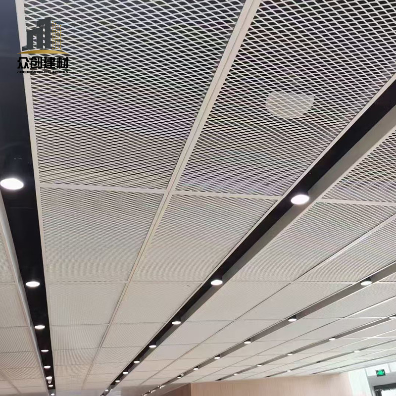 Exterior wall aluminum mesh panels