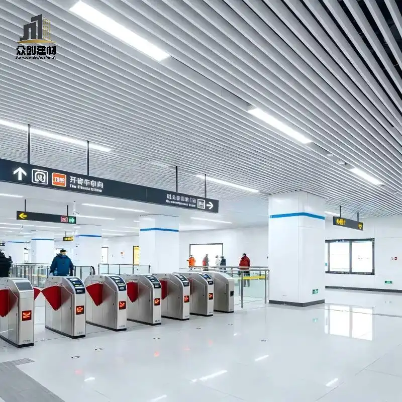 Linear Aluminum Ceiling for Metro Station