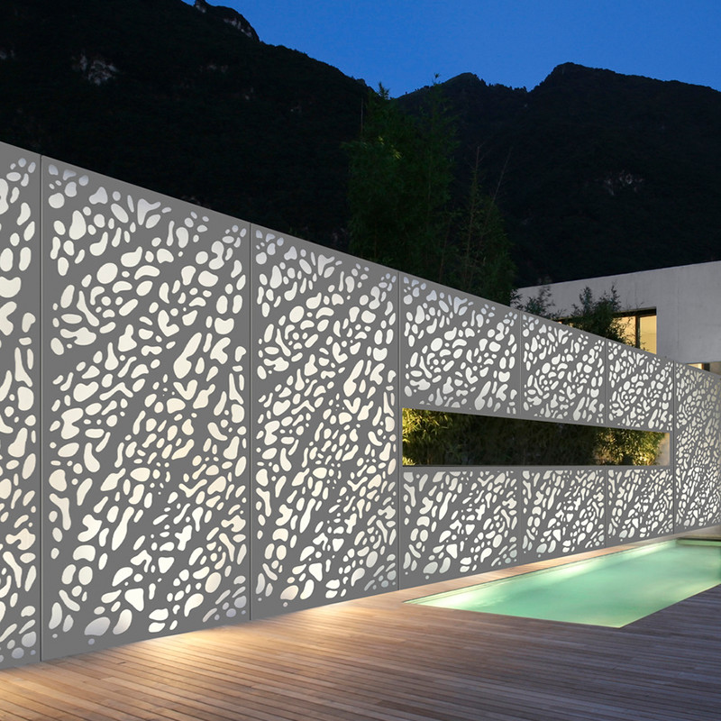 Carved aluminum curtain wall