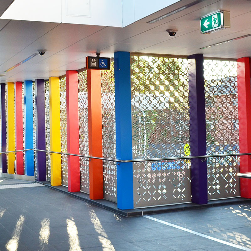 Carved aluminum curtain wall